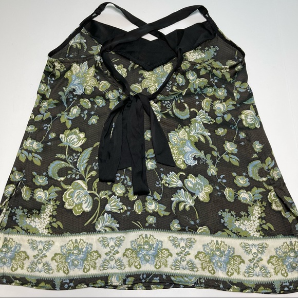 Intimately Free People Solstice Satin Tie Cami Brown Green XS - Picture 9 of 11